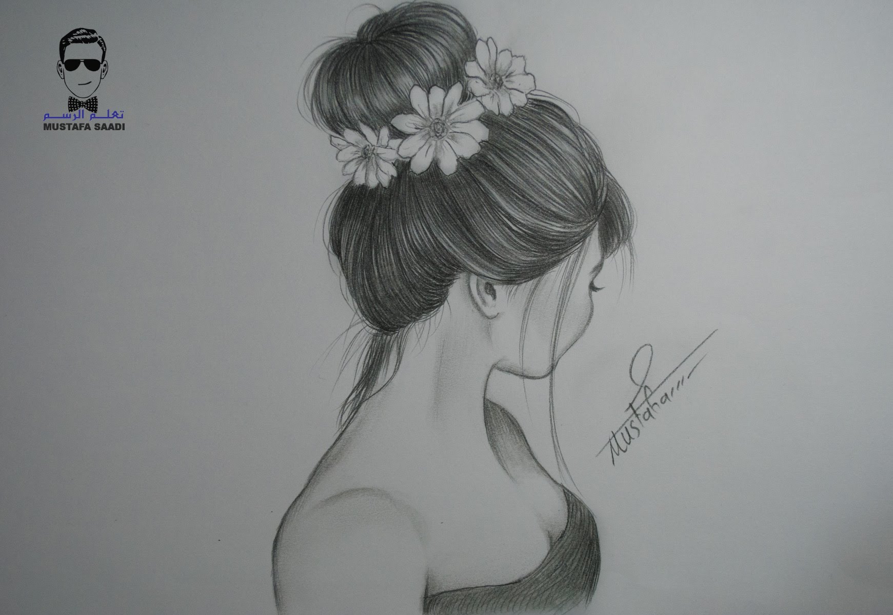 رسومات بنات حلوه - اجمل صور رسومات بالقلم الرصاص 749 6