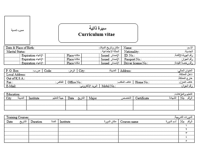 سيرة ذاتية جاهزة للطباعة - كيفية عمل السيرة الذاتية 3510 5