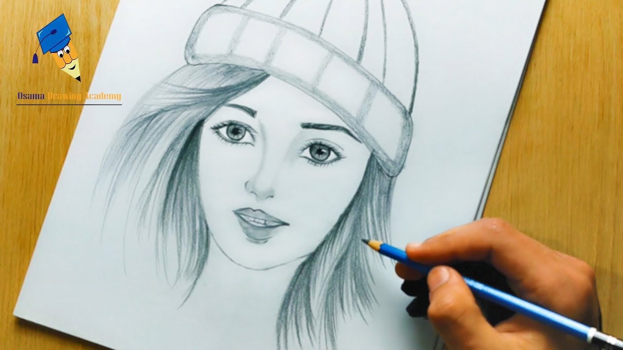 رسومات بنات جميلة- رسم بنت جميله بشكل سهل جدا 3752 3