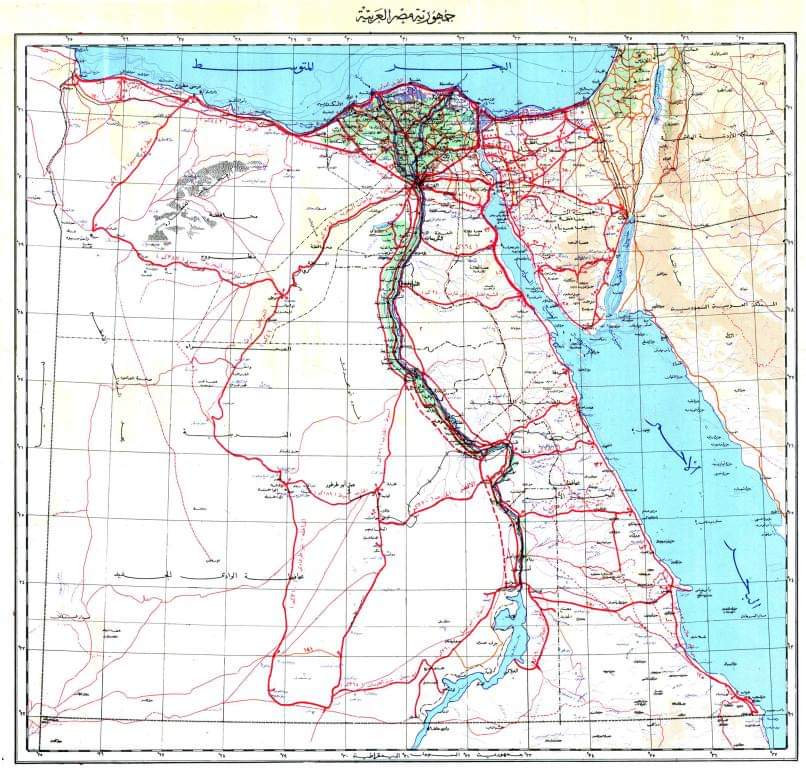 خريطة طرق مصر التفصيلية